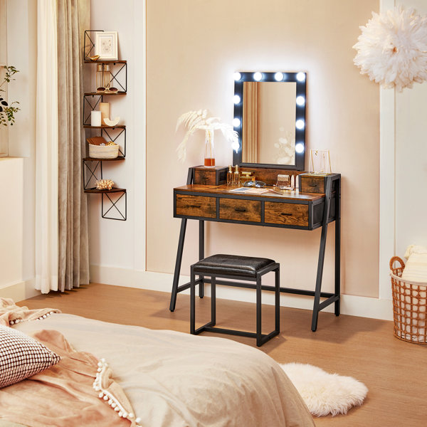 Williston Yelverton Dressing Table with Mirror & Reviews Wayfair.co.uk